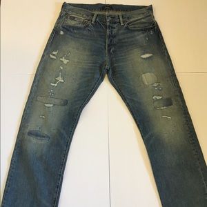 Classic Fit Denim Jeans (Rugged Stonewashed)